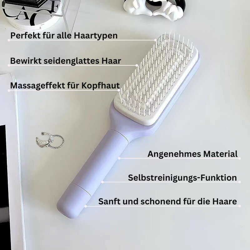 Selbstreinigende Haarbürste